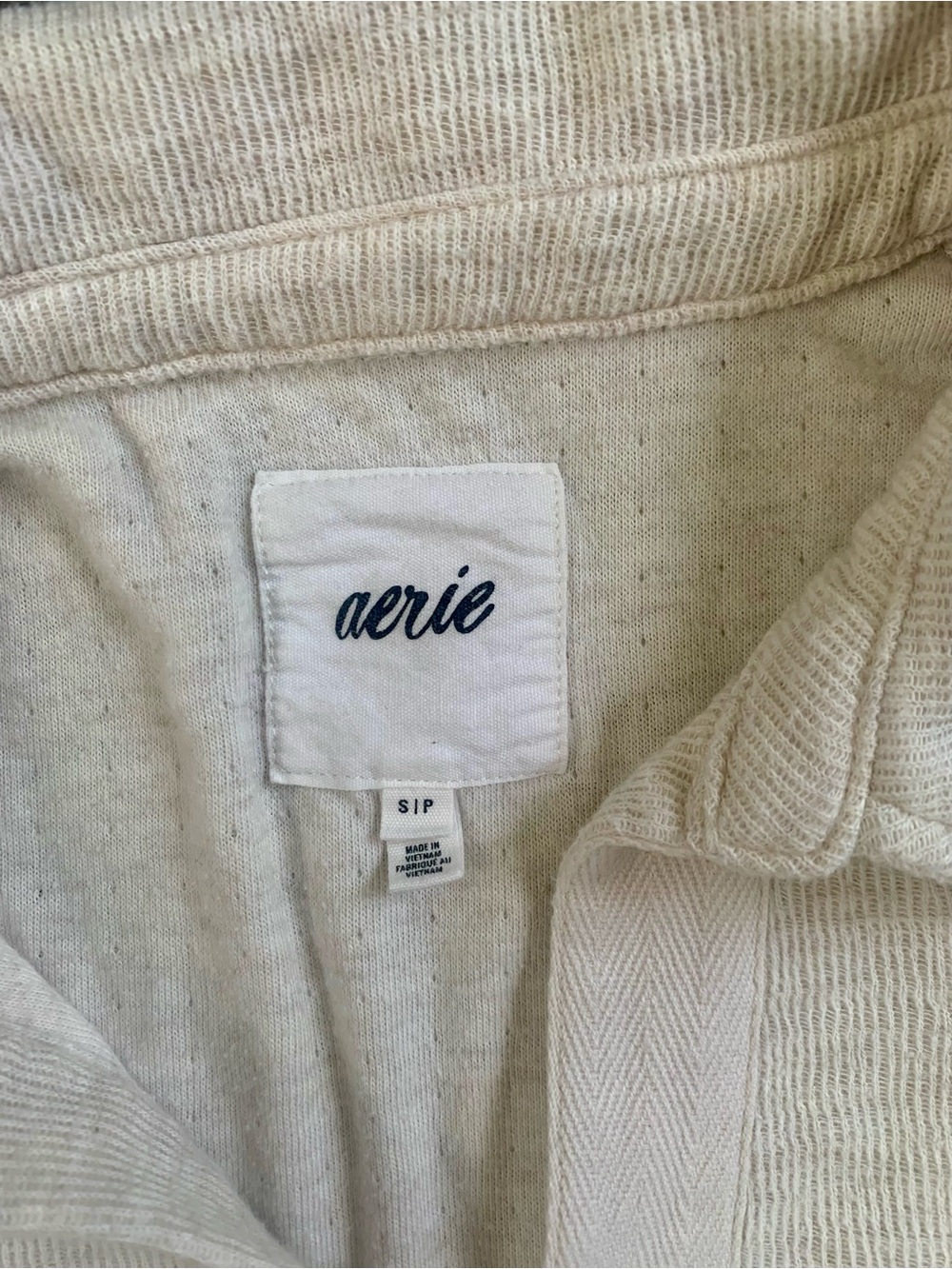 Aerie Cream Women's V-neck Loungewear  - Soft Knit